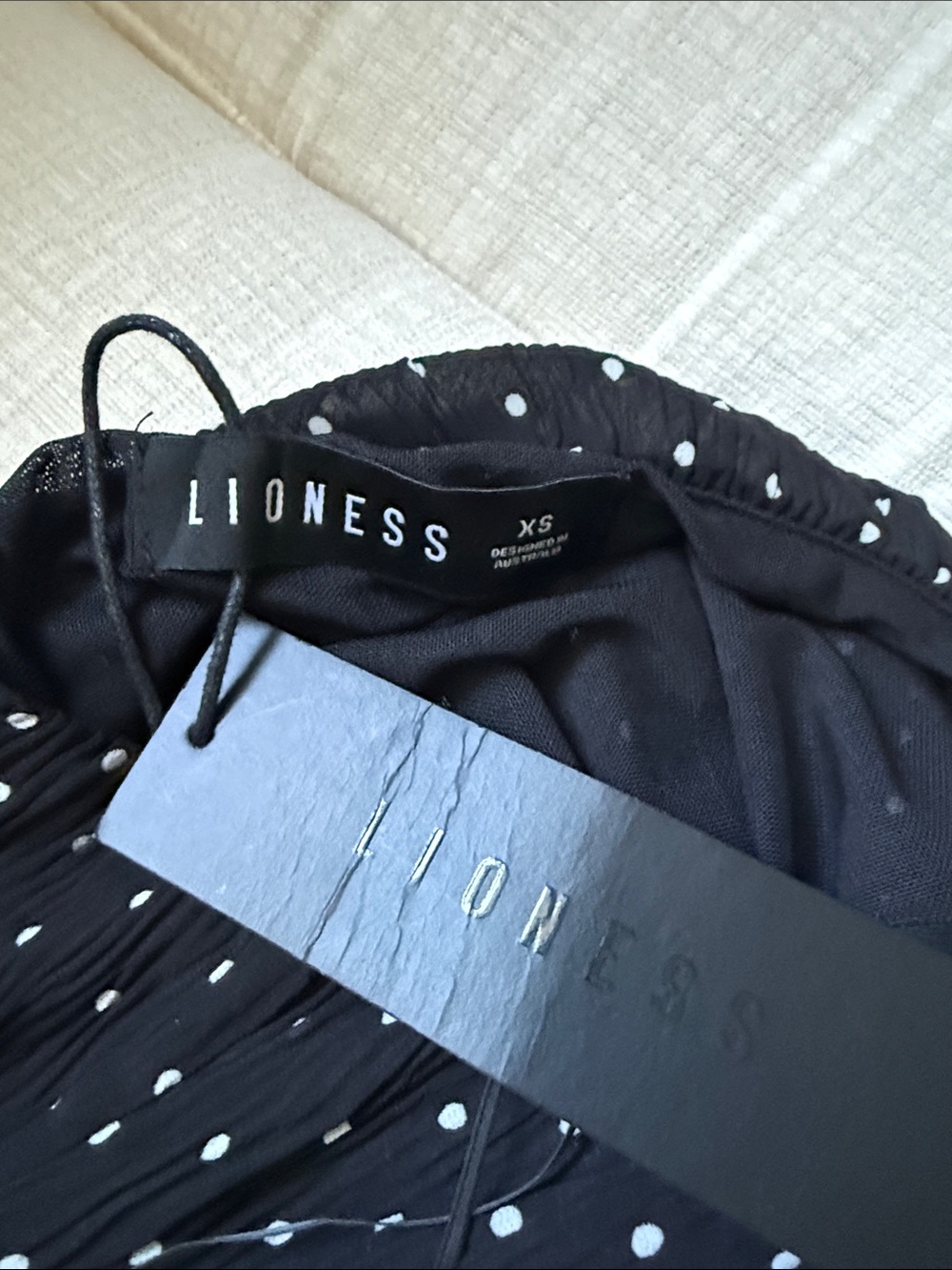 Lioness Brat Halter Top in Onyx Polka - Picture 5 of 5